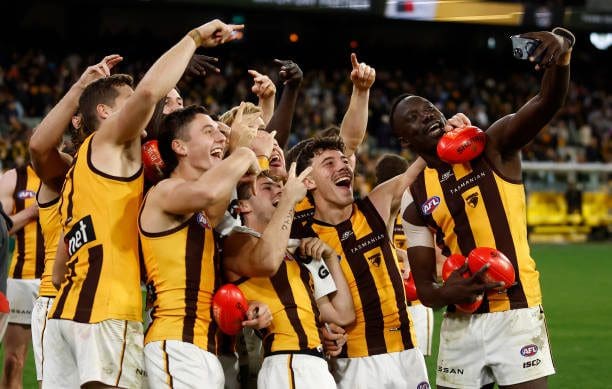 The post game victory selfie we've grown to love in 2024 - Photo Michael Willson via Getty Images